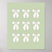 Groene strikken Coquette Poster (Voorkant)