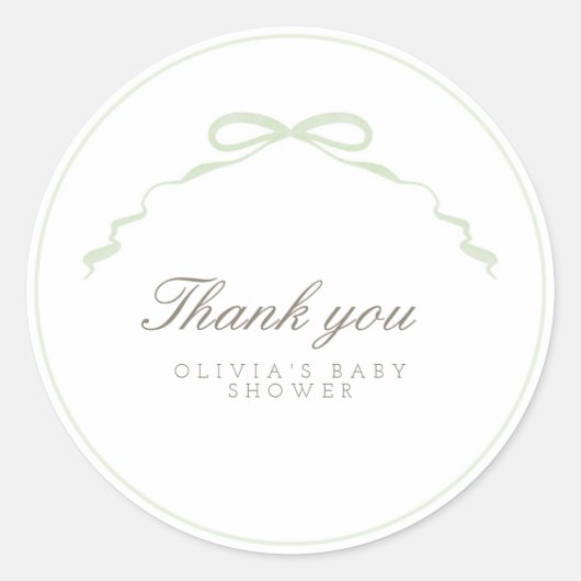 Groene Striksticker Ronde Sticker (Voorkant)