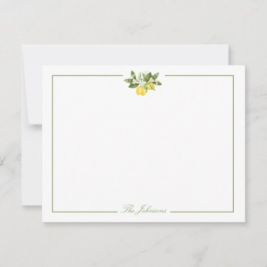 Groene Stripe Lemon Branch - Speciaal verhaal Notitiekaartje (Voorkant)