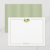 Groene Stripe Lemon Branch - Speciaal verhaal Notitiekaartje (Voorkant / Achterkant)