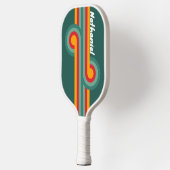 Groene Stripe Loop met naam Pickleball Paddle (Links)