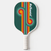 Groene Stripe Loop met naam Pickleball Paddle (Voorkant)