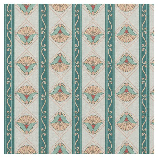 Groene stripe uit de jaren 1920 stof (Close Up)