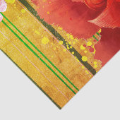 GROENE STRIPEN WORDEN Tweefselpapier MET POPPEN Tissuepapier (Detail)