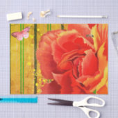 GROENE STRIPEN WORDEN Tweefselpapier MET POPPEN Tissuepapier (Craft)