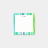 Groene Stripes aangepast grafisch monogram op maat Post-it® Notes (Voorkant)