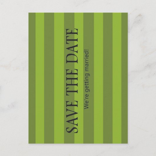 Groene stripes aankondigingskaart (Voorkant)