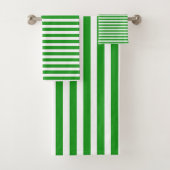 Groene stripes bad handdoek (Insitu)