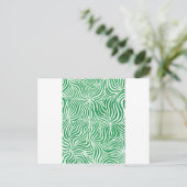 Groene stripes briefkaart (Staand voorkant)