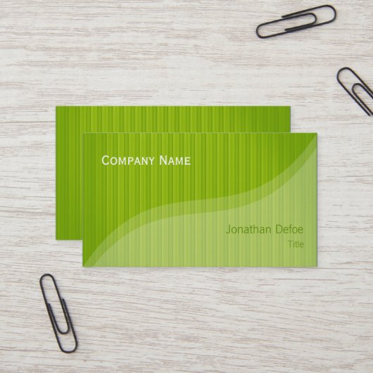 Groene stripes | Classy Elegant Professional Visitekaartje (Voorkant / Achterkant in situ)