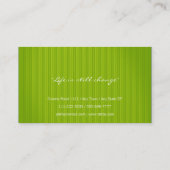 Groene stripes | Classy Elegant Professional Visitekaartje (Achterkant)