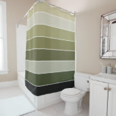 Groene stripes douchegordijn (In situ)
