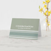 Groene stripes gefeliciteerd kaart (Gele Bloem)