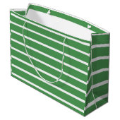 Groene stripes groot cadeauzakje (Achterkant Gekanteld)