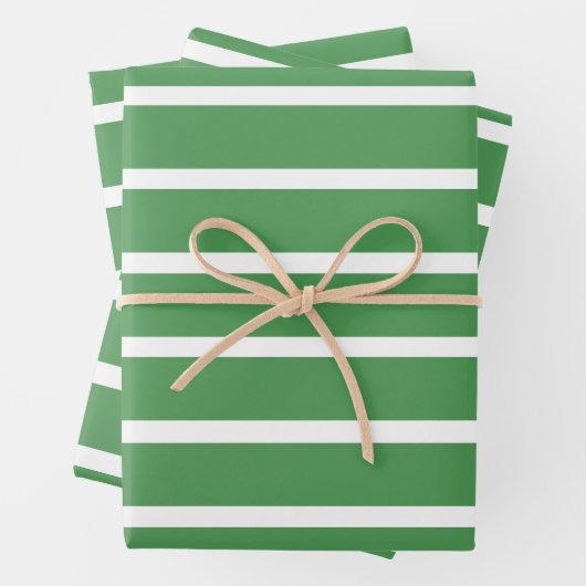 Groene stripes inpakpapier vel (In situ)