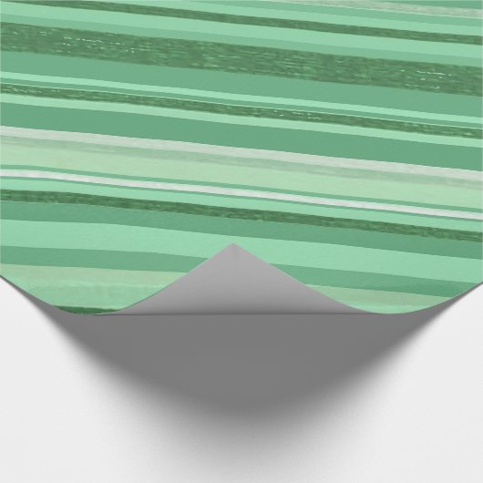 Groene Stripes Patroon Cadeaupapier (Hoek)