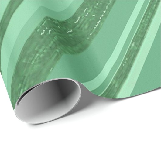 Groene Stripes Patroon Cadeaupapier (Rol Hoek)