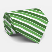 Groene stripes stropdas (Opgerold)