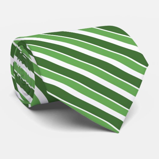 Groene stripes stropdas (Opgerold)