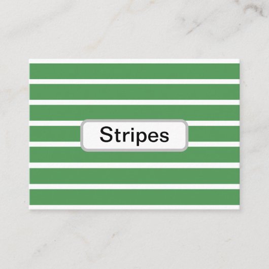 Groene stripes visitekaartje (Voorkant)