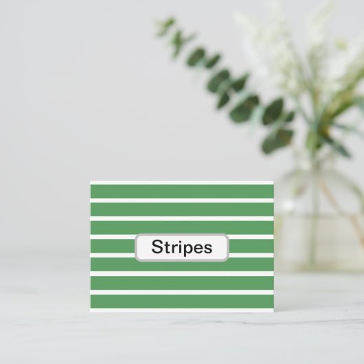 Groene stripes visitekaartje (Staand voorkant)