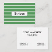 Groene stripes visitekaartje (Voorkant / Achterkant)