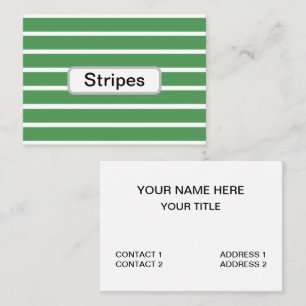 Groene stripes visitekaartje