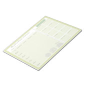 Groene stripes voor wekelijkse maaltijdpannen notitieblok (Schuin)