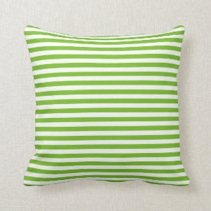 Groene strippatroon kussen