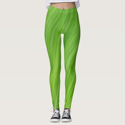 Groene strips leggings (Voorkant)