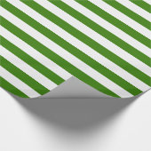 Groene strips op aangepaste kleur cadeaupapier (Hoek)