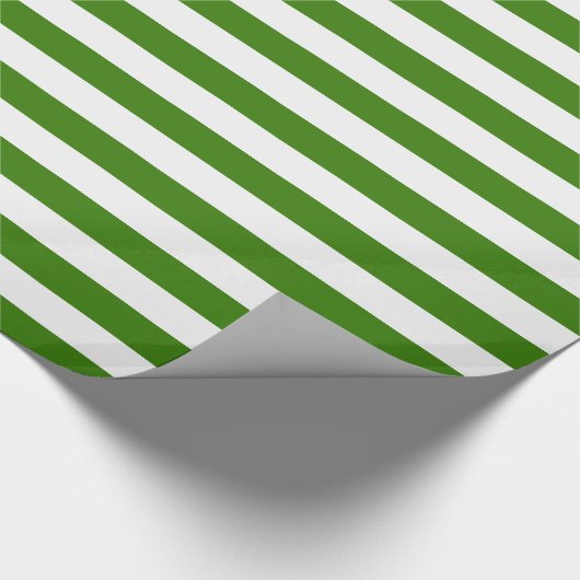 Groene strips op aangepaste kleur cadeaupapier (Hoek)