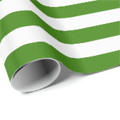 Groene strips op aangepaste kleur cadeaupapier (Rol Hoek)