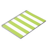 Groene strips, strips, gestreepte patronen, lijnen notitieboek (Linkerzijde)
