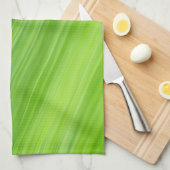 Groene strips theedoek (Quarter Fold)