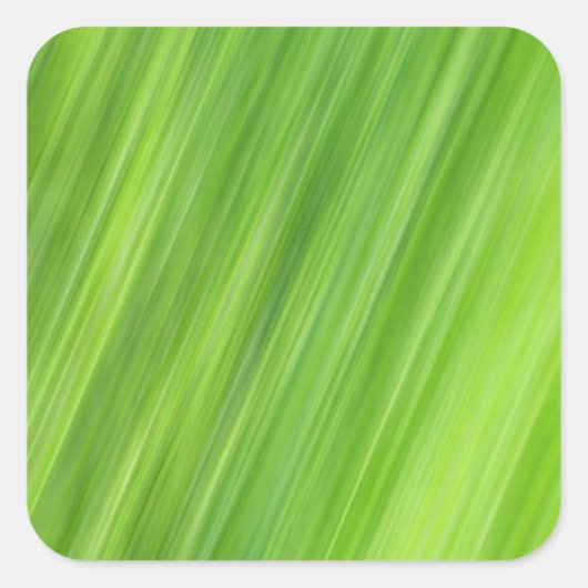 Groene strips vierkante sticker (Voorkant)