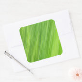Groene strips vierkante sticker (Envelop)