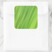 Groene strips vierkante sticker (Tas)