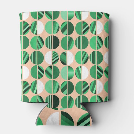 Groene stripte ovale halven blikjeskoeler (Achterkant)