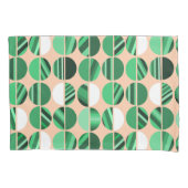 Groene stripte ovale halven kussensloop (Voorkant)