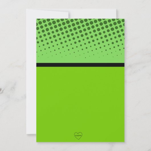 Groene stripverjaardag kaart (Achterkant)