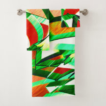 Groene stromen over koraal oranje afbeelding met d