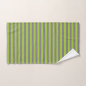 Groene strook van houtskool, grijs en appel bad handdoek (Handdoek)
