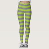 Groene strook van houtskool, grijs en appel leggings (Voorkant)