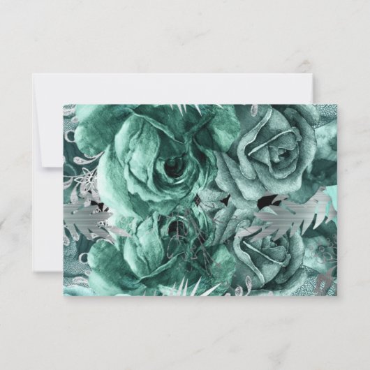 GROENE STROOM BEWAREN DE DATUM ZWARTE RSVP-KAART RSVP KAARTJE (Achterkant)