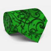 Groene Stropdas met schuifwerk (Opgerold)