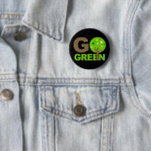 Groene structuur Recyclen Ronde Button 5,7 Cm (In situ)