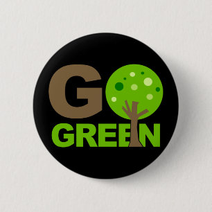 Groene structuur Recyclen Ronde Button 5,7 Cm