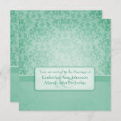 Groene stuwdam formele uitnodiging voor bruiloft (Voorkant / Achterkant)