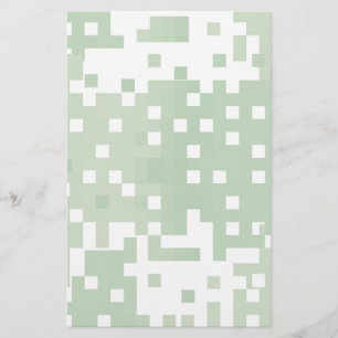 Groene suare Pixel Pattern Briefpapier
